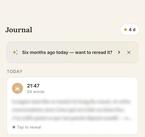Aparté timeline with blurred previews
